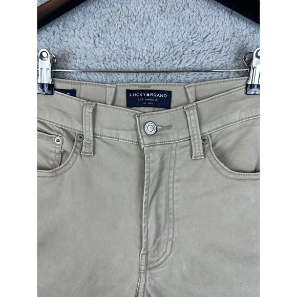Lucky Brand 121 Slim Straight Pants Mens 30x30 Khaki Casual